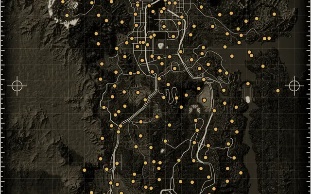 Fallout New Vegas Mojave Wasteland map preview