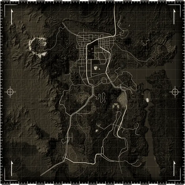 Fallout New Vegas map showing the New Vegas region